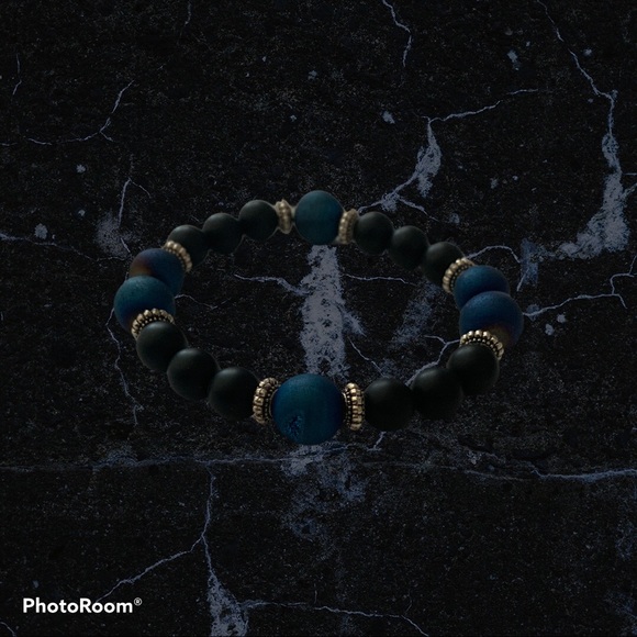 Blue and black stone Bracelet - Picture 2 of 3